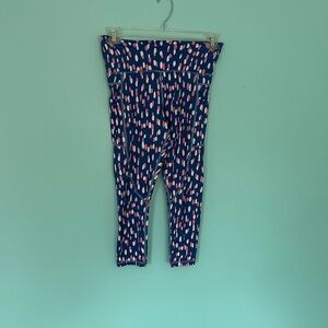 ZYIA Leggings with Blue and Pink Pattern